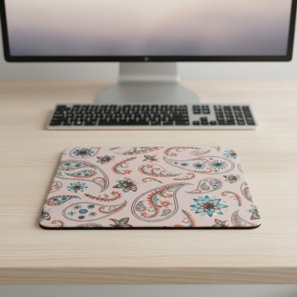 Light pink Paisley Mousepad