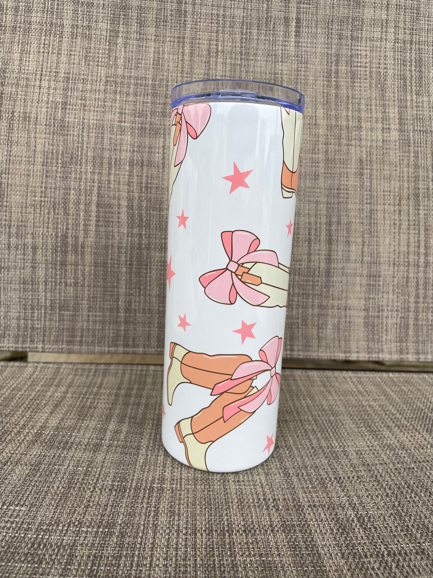 Pink ribbon cowgirl 20 oz Tumbler