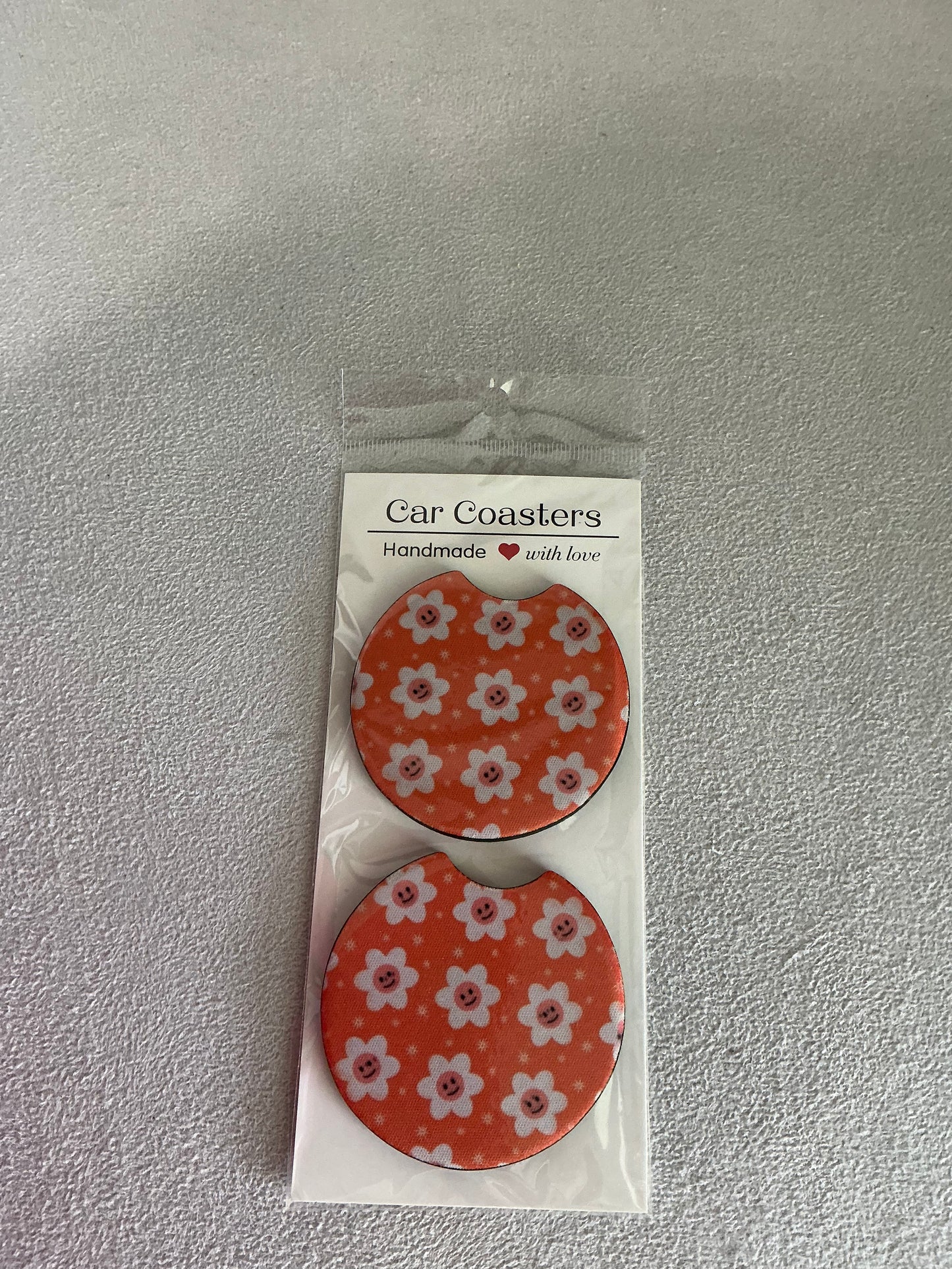 White Daisies Car Coasters
