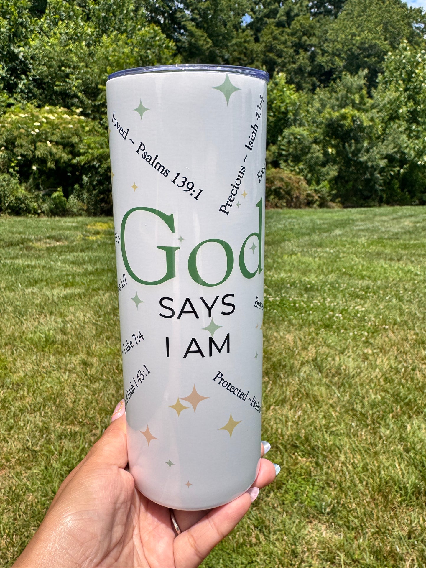 God Says I Am - 20 oz Tumbler