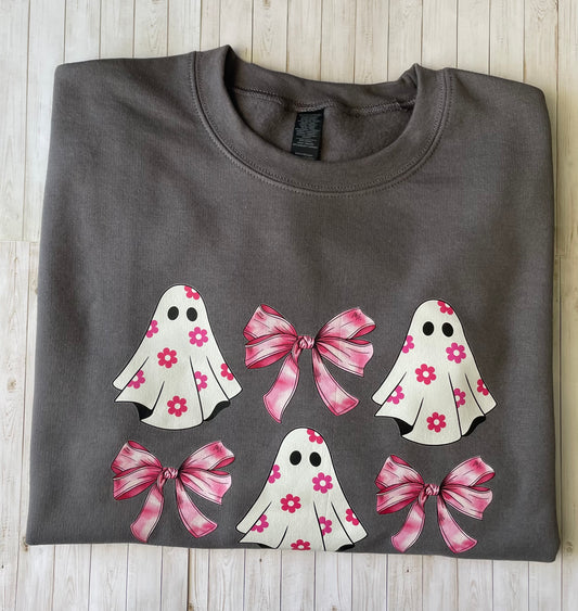 Pink Coquette Ghost Sweater